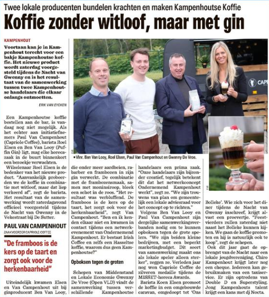 Kampenhout koffie nieuwsblad